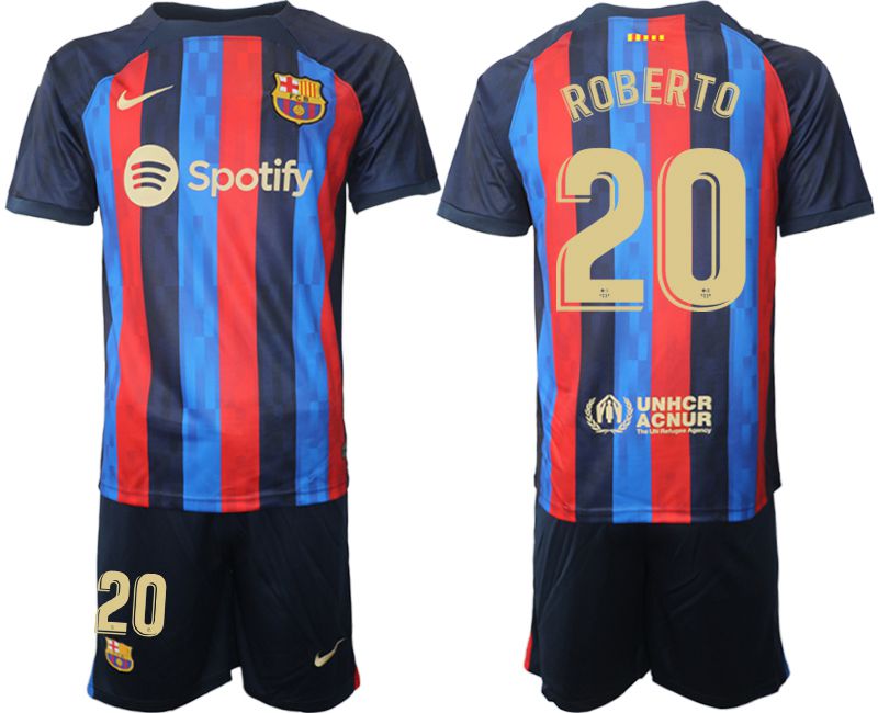 Men 2022-2023 Club Barcelona home blue #20 Soccer Jersey->barcelona jersey->Soccer Club Jersey